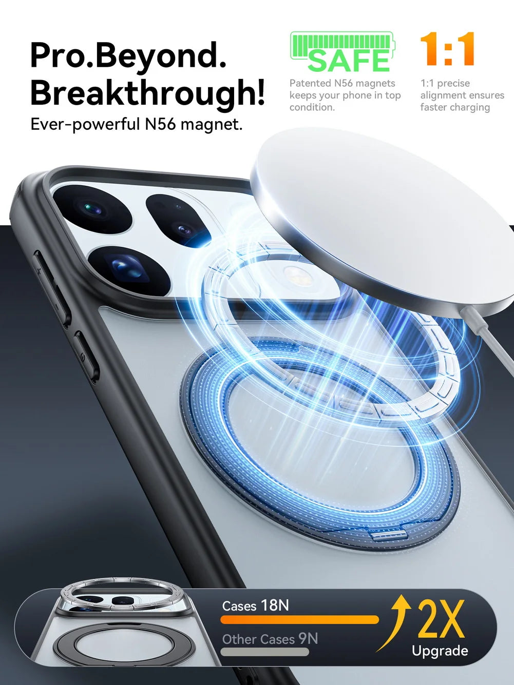 Matte Anti-Yellowing Case with 360° Rotating Ring Stand for OPPO Find X10 Series