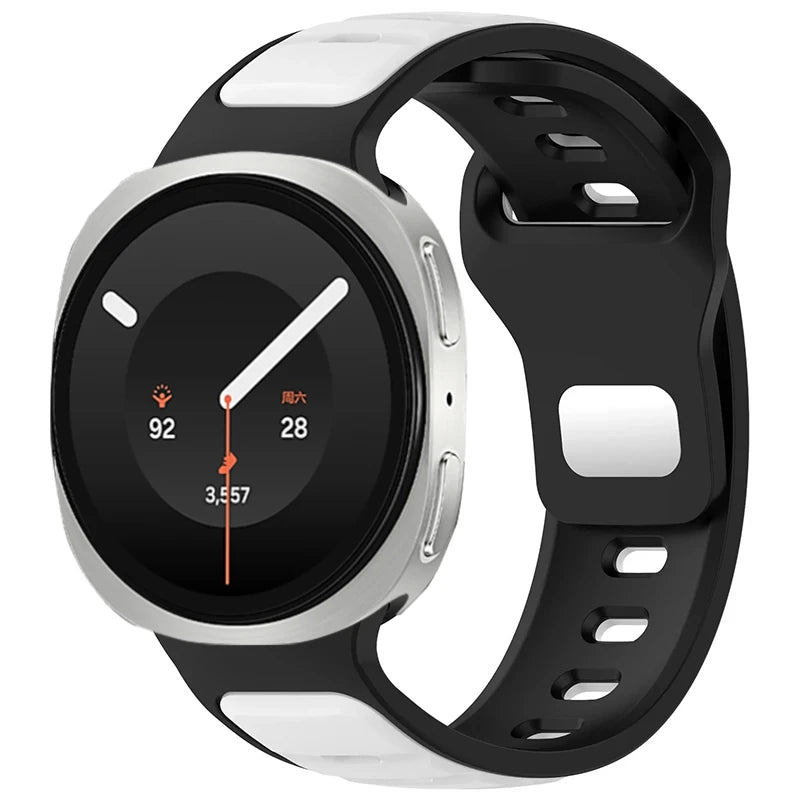 Dual-Color Perforated Sport Watch Band with Quick-Release Lugs for Samsung Galaxy Watch 9