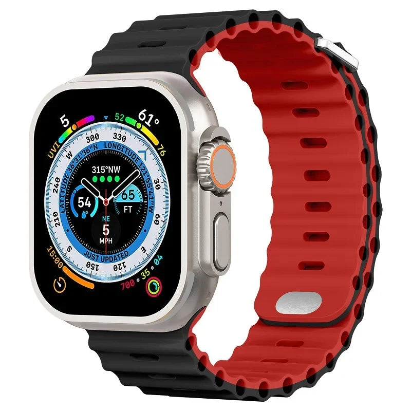 Soft-Touch Ocean Silicone Sport Band for Apple Watch