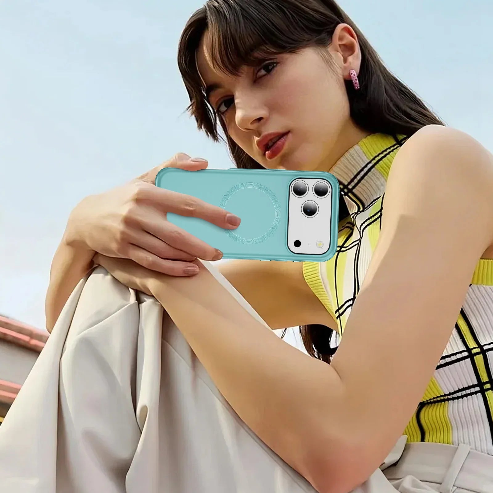 Slim Hybrid TPU PC MagSafe Compatible Case for iPhone 17 Series