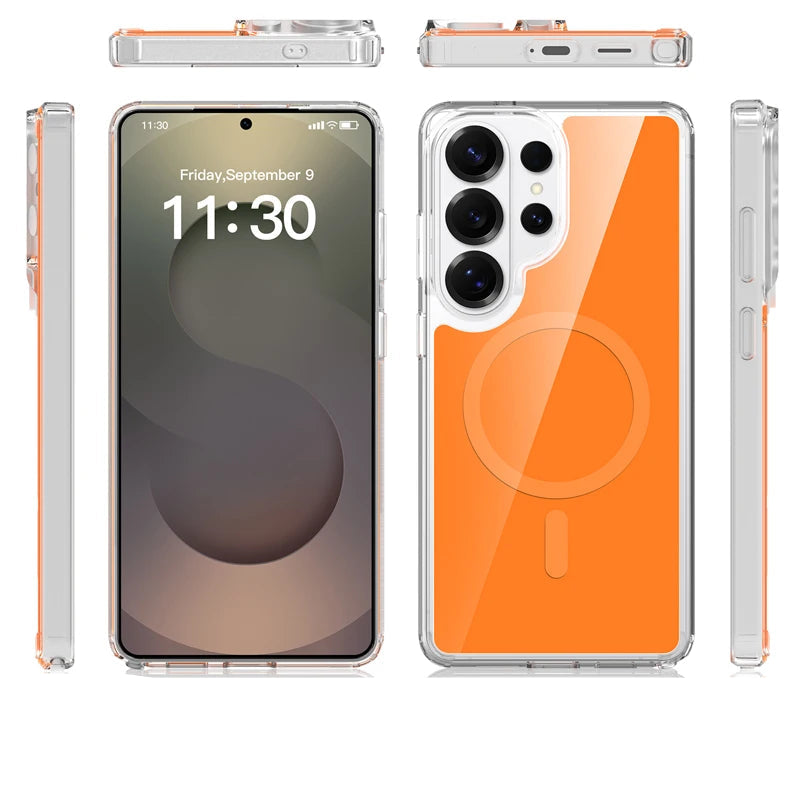 Crystal Clear Hard PC Magnetic Case for Samsung Galaxy S26 Series