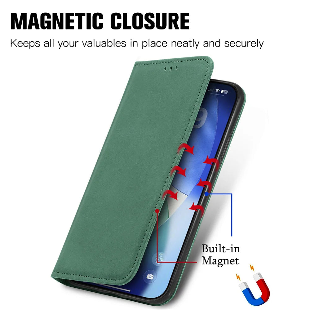 Business Flip Wallet Case with Card Holder for iPhone 17 Series