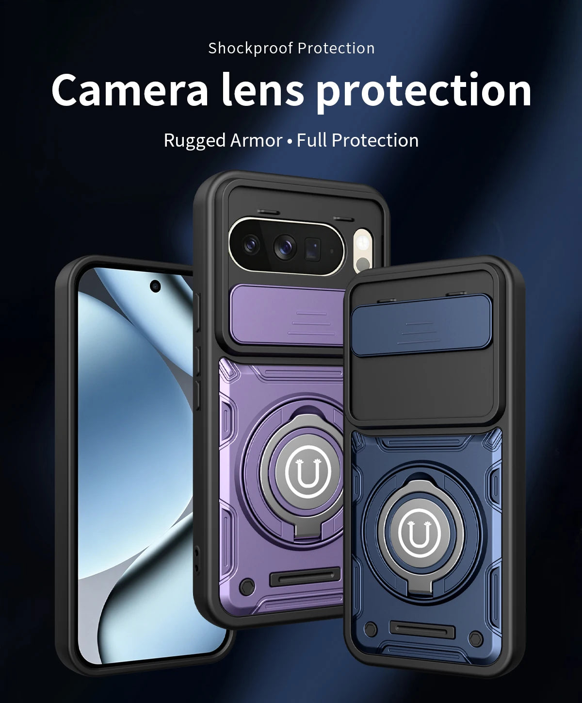 360° Rotating Metal Ring Holder Case for Google Pixel 10 Pro XL