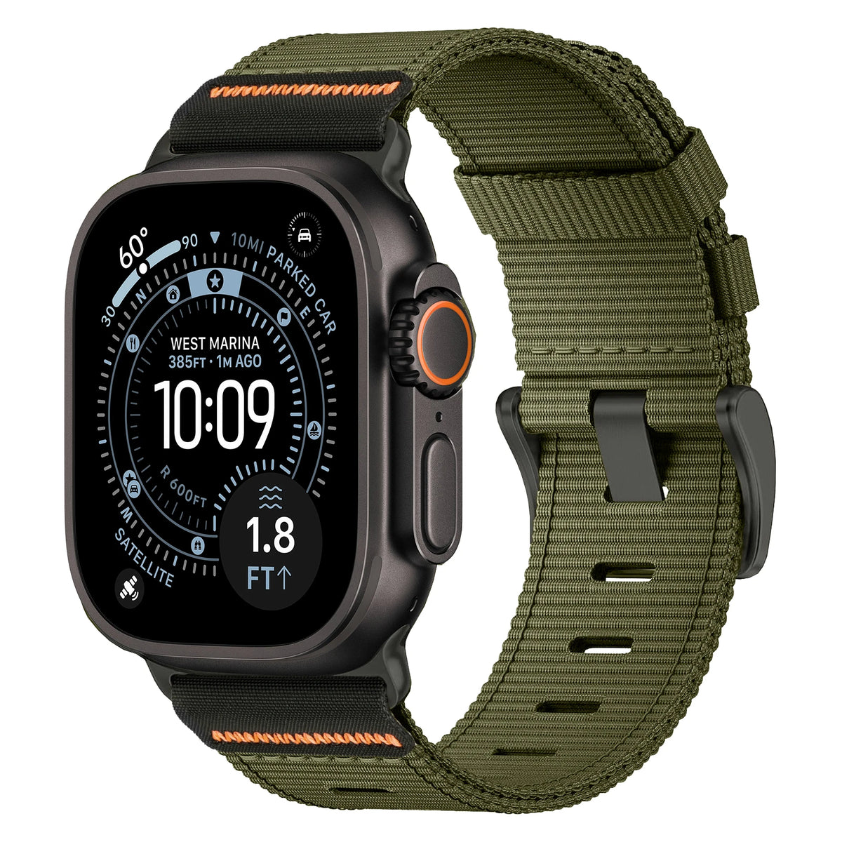 Rugged Woven Nylon Band with Pin Buckle for Apple Watch