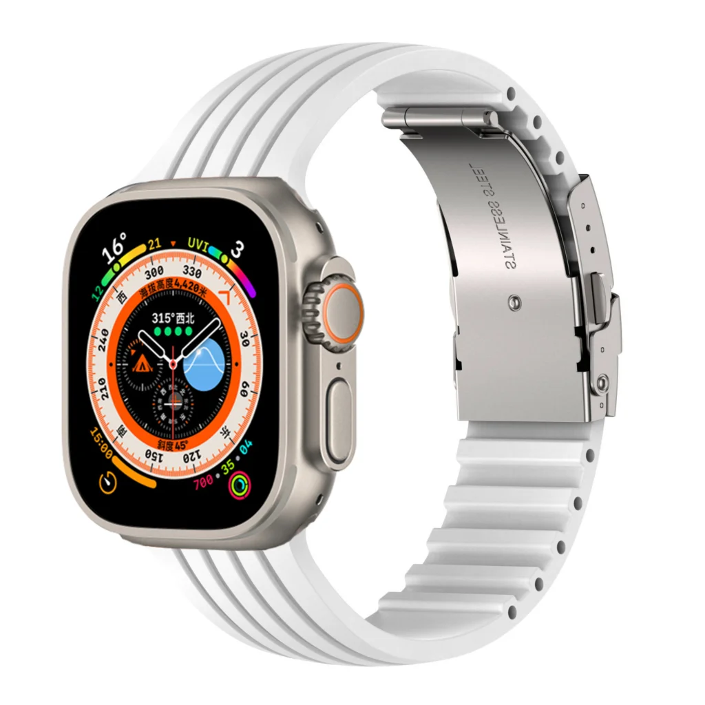 Durable Silicone Wrist Strap for Apple Watch