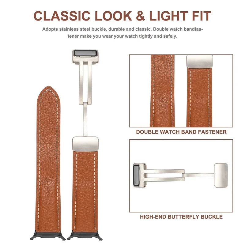 Magnetic Leather Strap for Samsung Galaxy Watch Ultra and Samsung Galaxy Watch Ultra (2025)