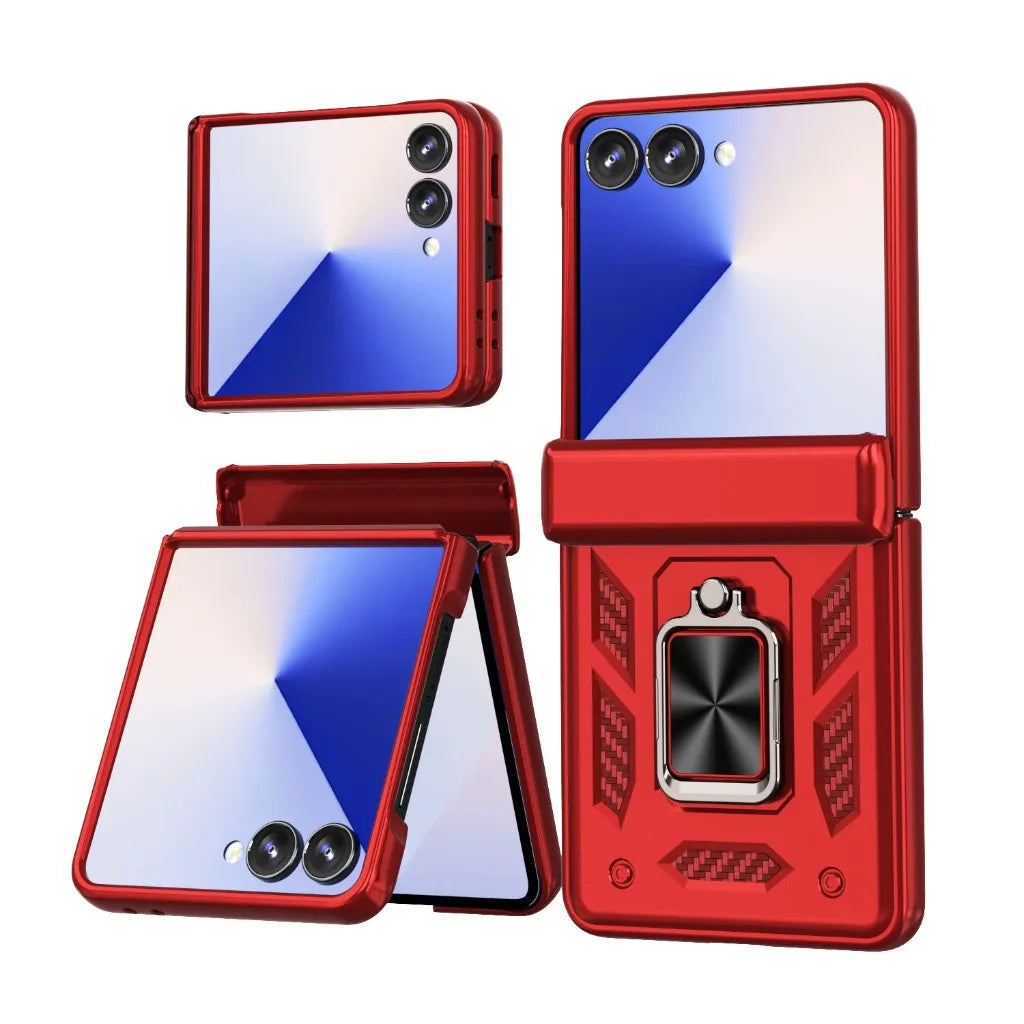 Samsung Galaxy Z Flip 7 Shockproof Armor Case with Kickstand