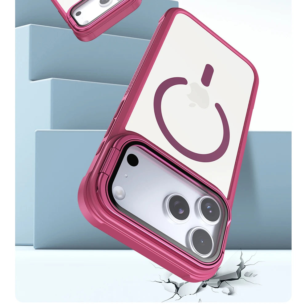 Premium MagSafe Case with Glass Camera Lens Protection for iPhone 17 Series