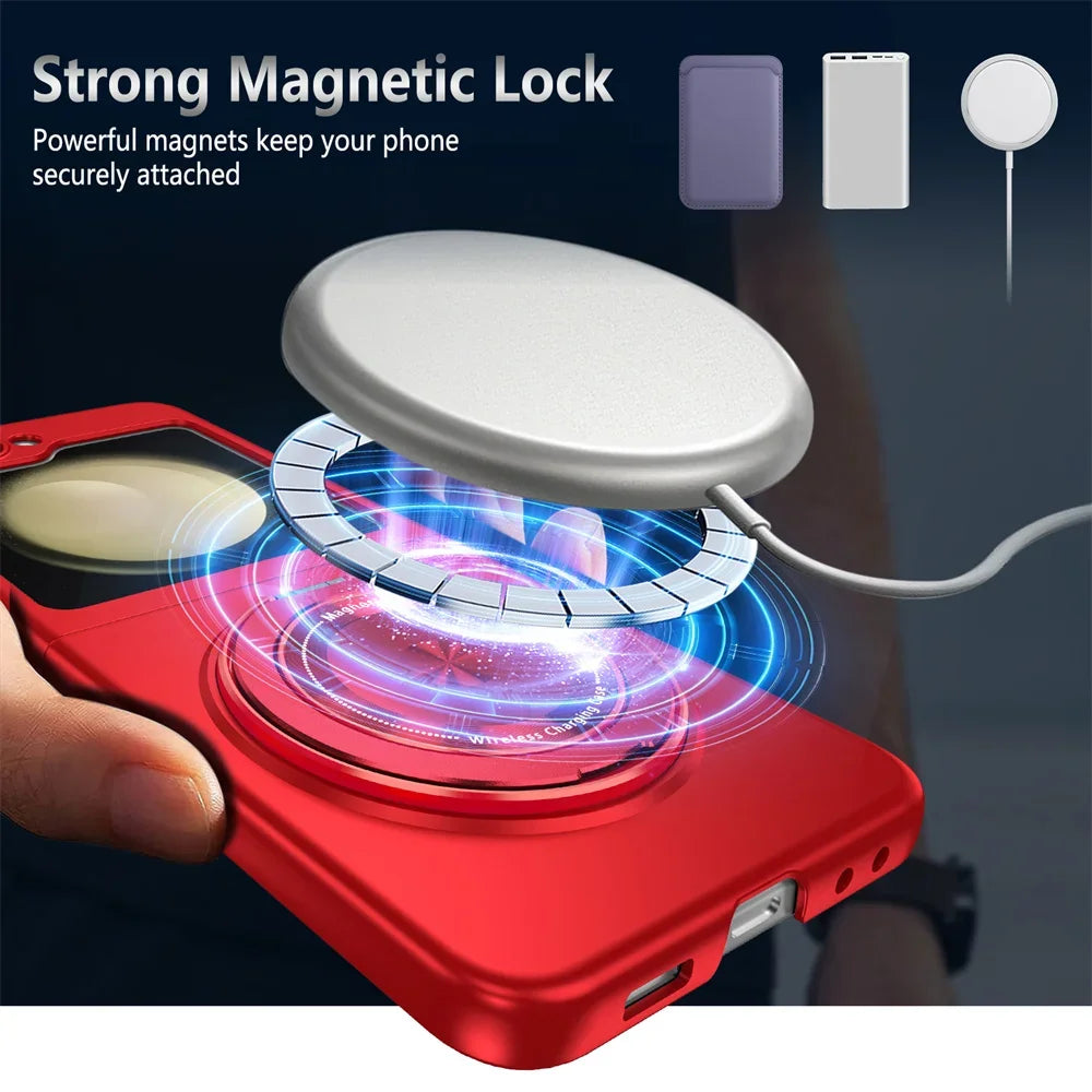Samsung Galaxy Z Flip 6 Magnetic Case with 360° Rotating Stand