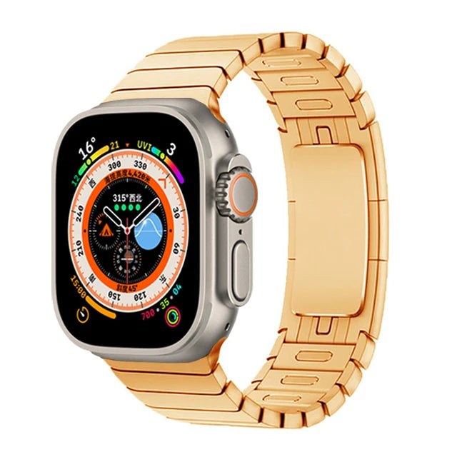 Adjustable Stainless Steel Link Bracelet for Apple Watch
