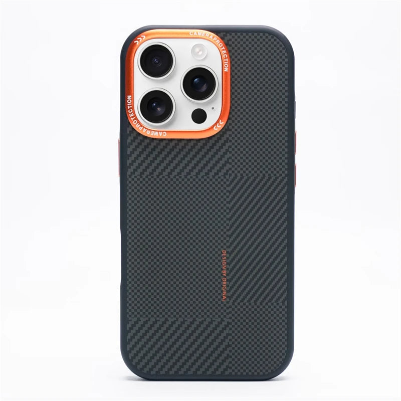 Carbon Fiber Matte MagSafe Phone Case for iPhone 15 Series