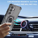 Durable Multi-Function Magnetic Case with Metal Ring Holder for Samsung Galaxy S25 Series