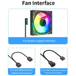 Teucer JM-3 120mm 3-in-1 Magic Wire-Free Splicing PWM ARGB PC Case Fan