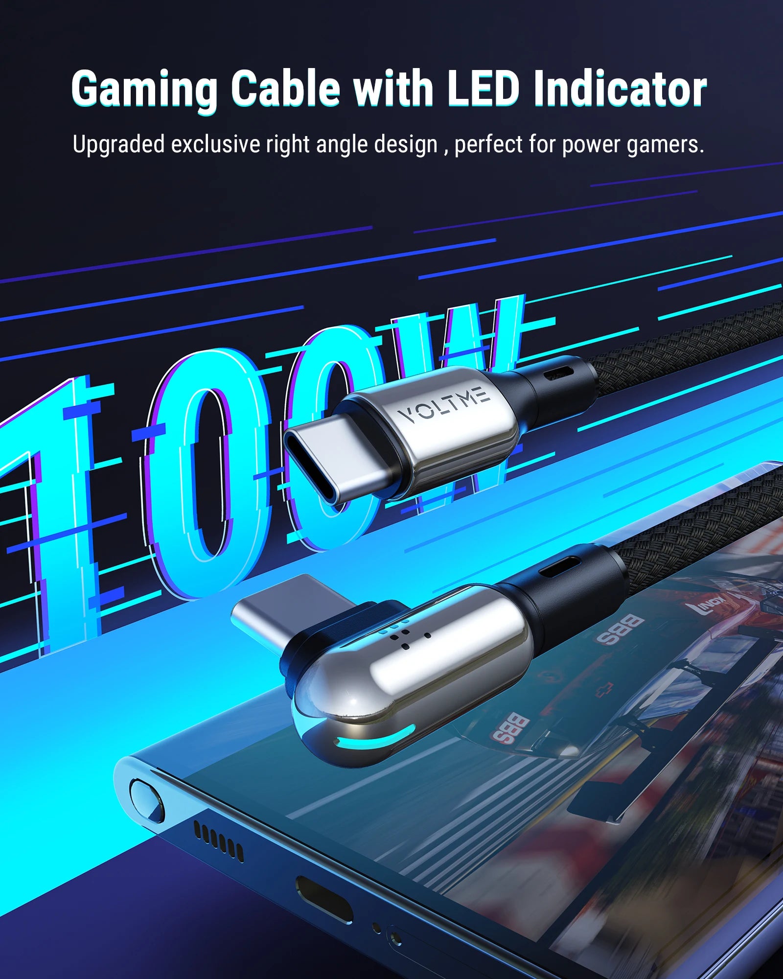 VOLTME 100W USB-C to USB-C Fast Charging Cable