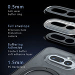 Nothing Phone 4a Translucent Anti-Fingerprint Magnetic Case with Ring Holder