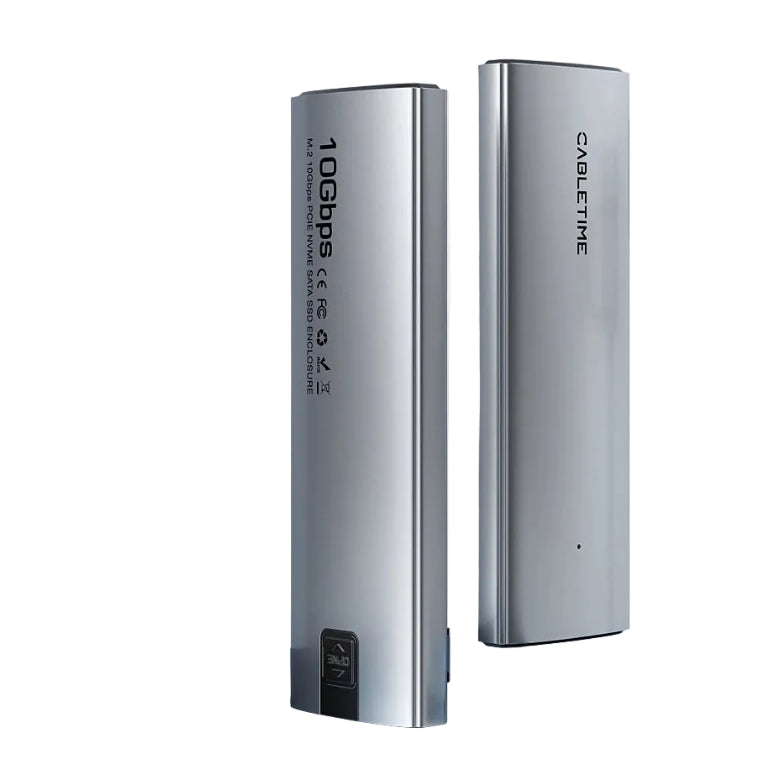 CABLETIME Tool-Free M.2 NVMe SSD Enclosure