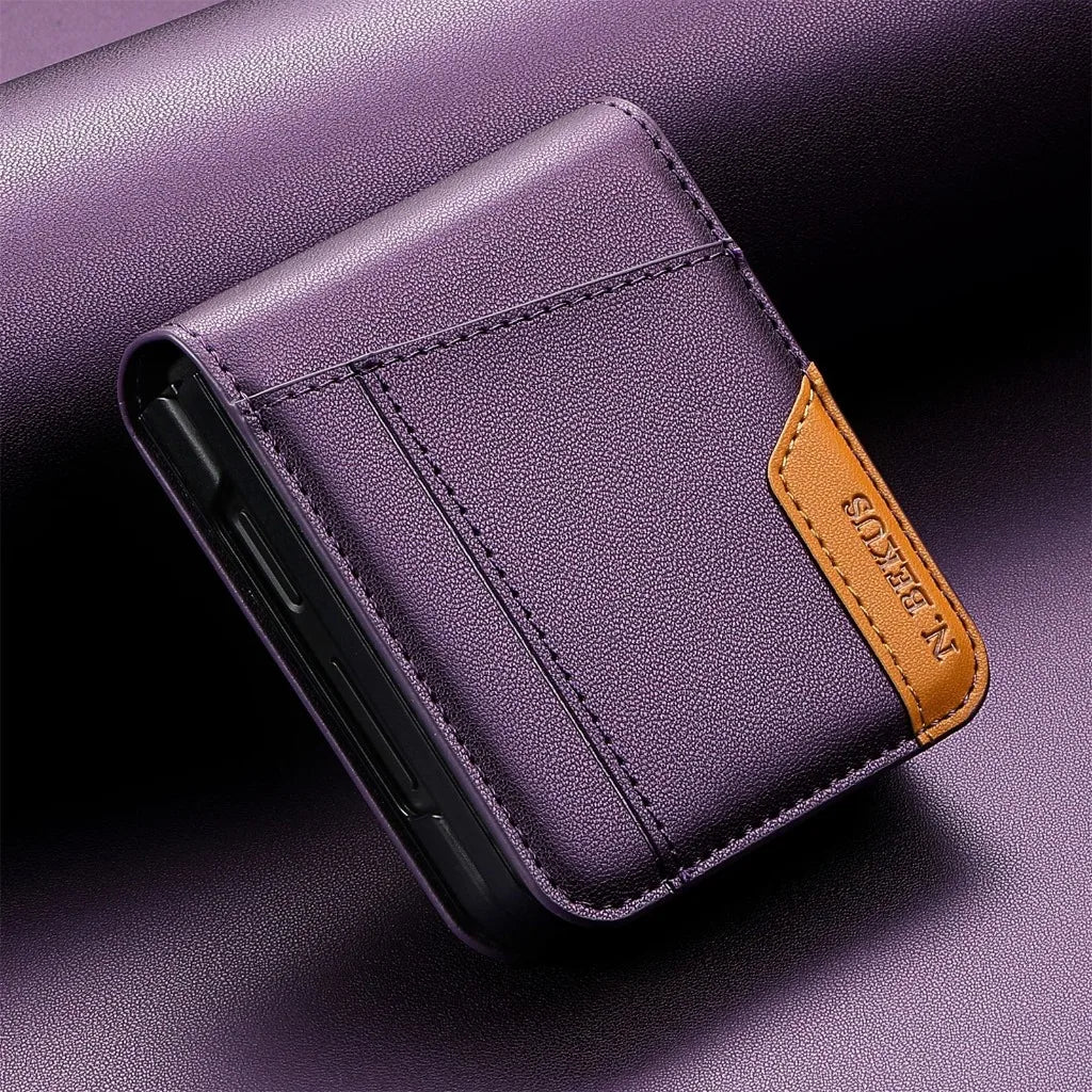 Samsung Galaxy Z Flip 7 Leather Wallet Case