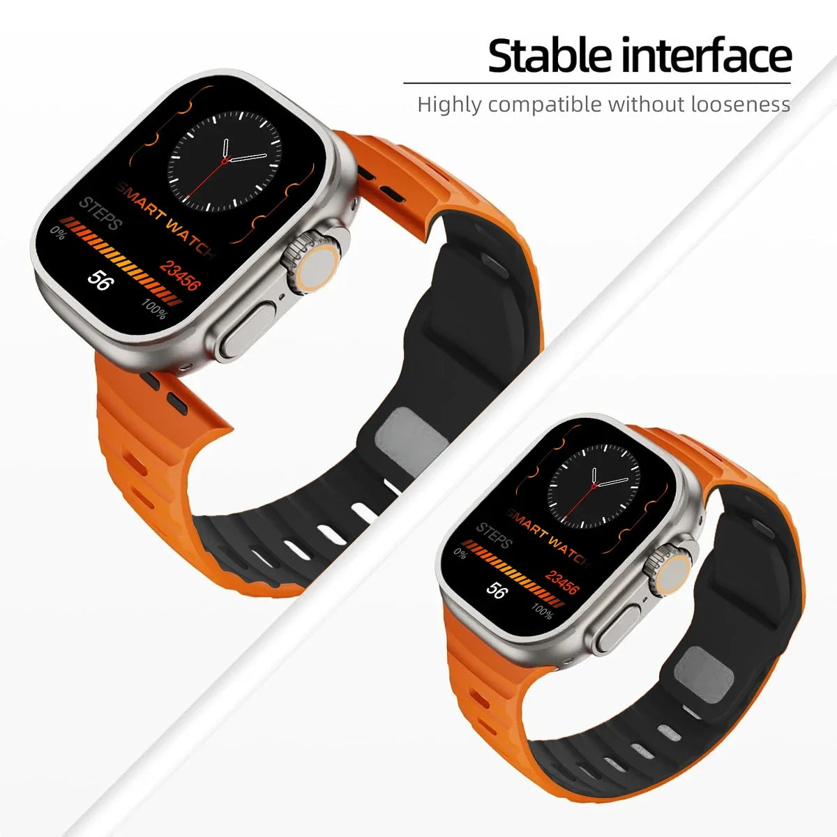 Two-Tone Silicone Sport Band for Apple Watch