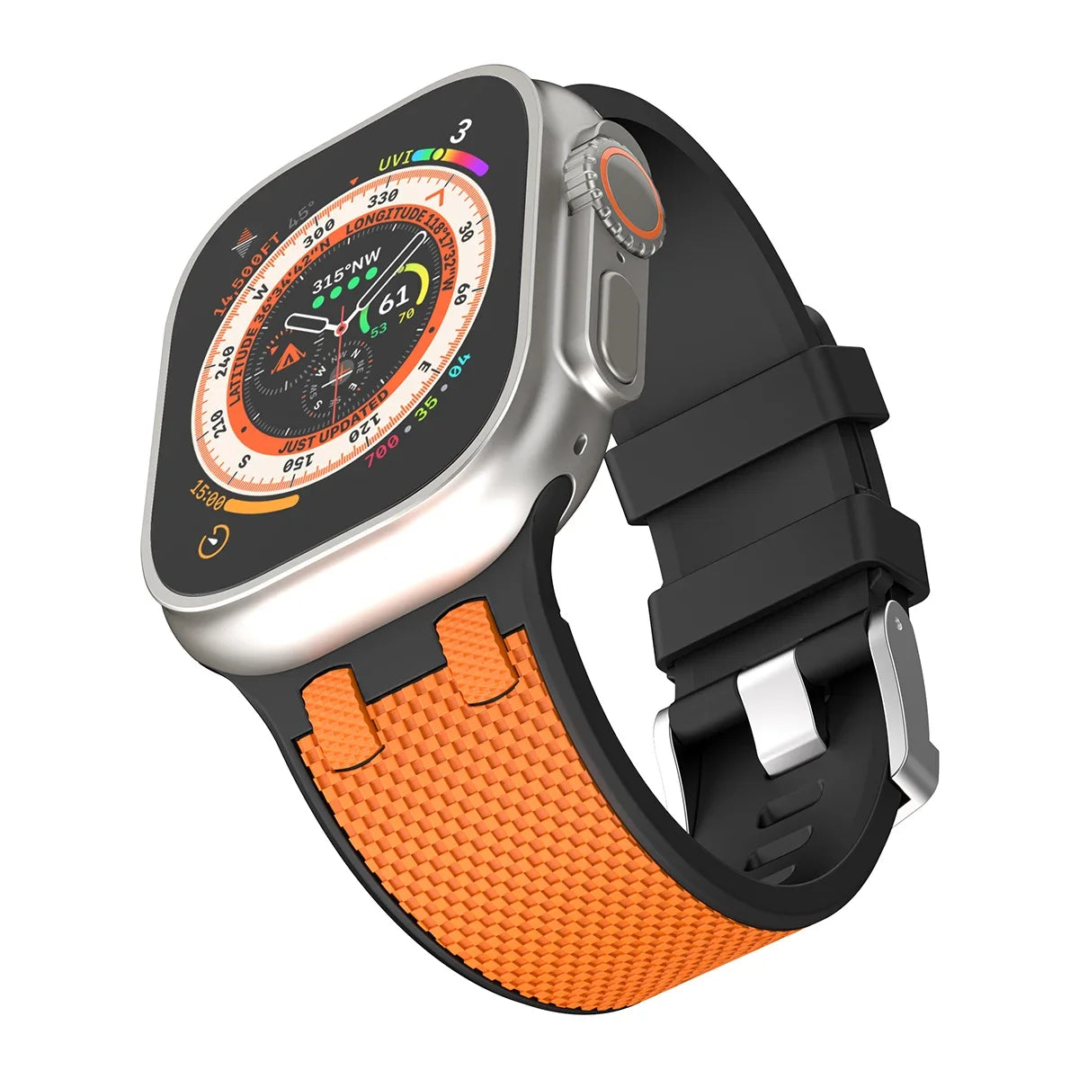 Carbon Fiber Pattern Silicone Sport Strap for Apple Watch