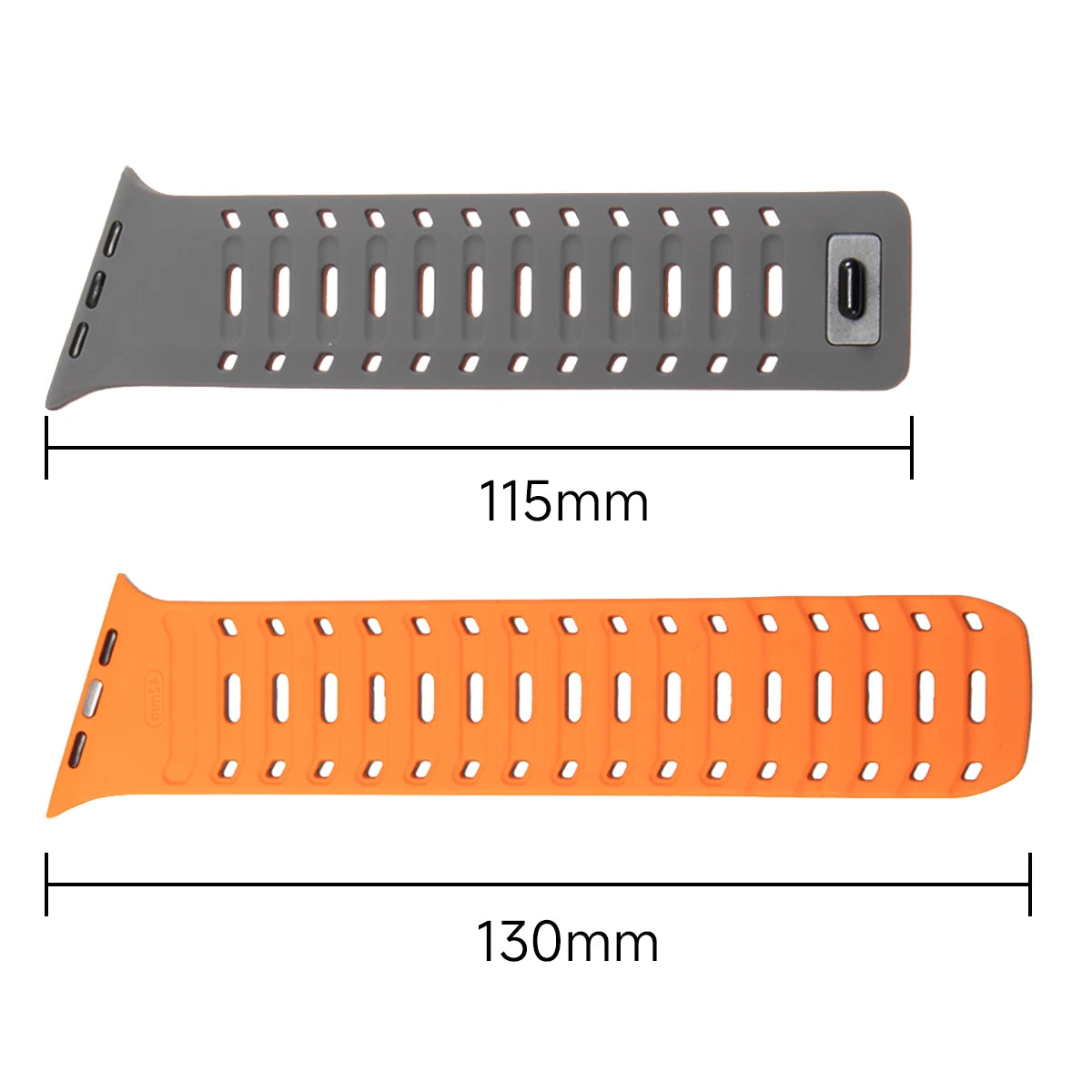 Perforated Silicone Magnetic Band with One-Hand Fastening for Apple Watch