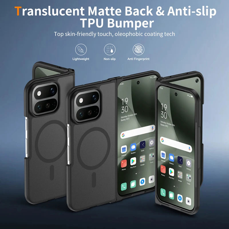 Matte PC Raised Camera Ring Case for Google Pixel 11 Pro Fold