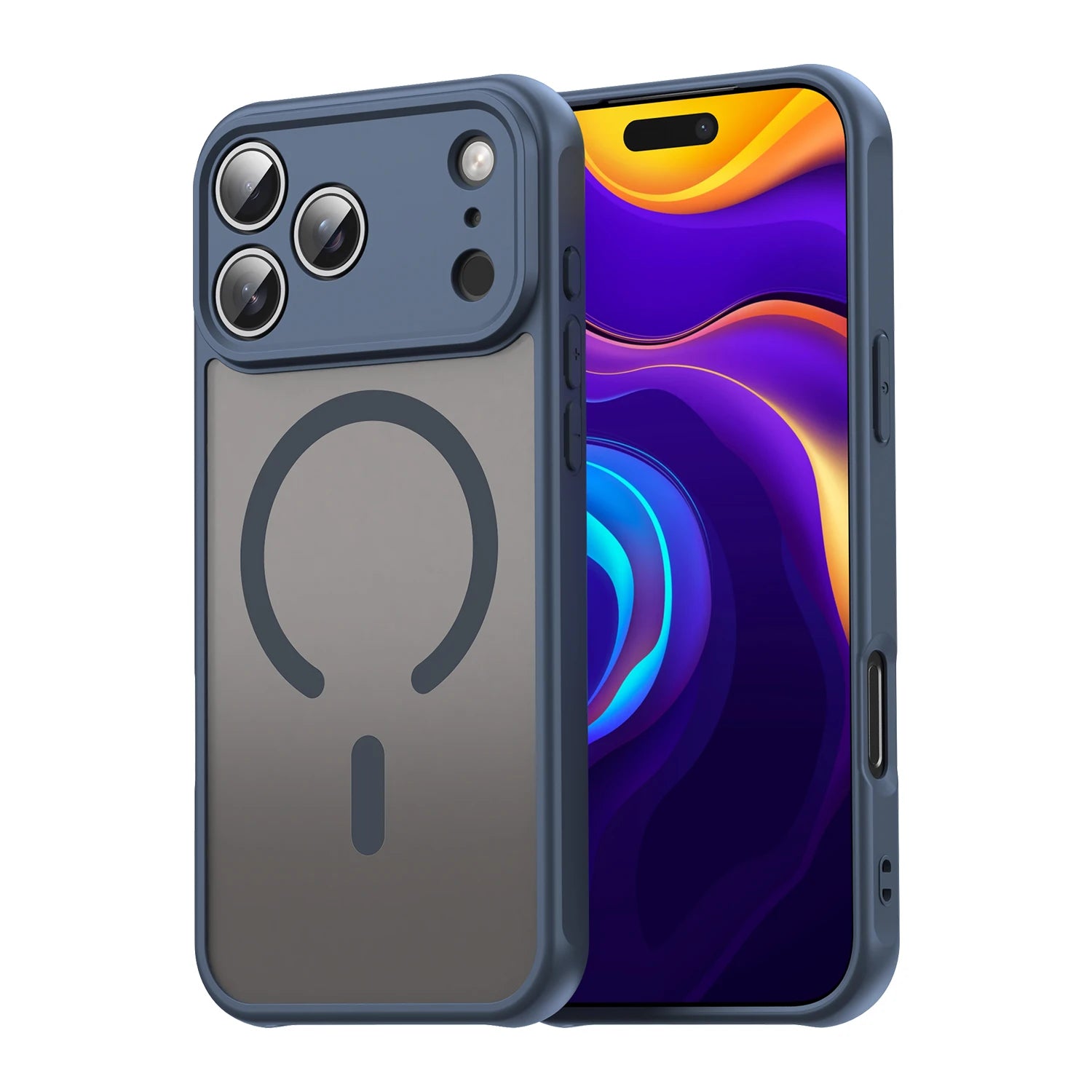 Durable Translucent Frosted MagSafe Case with TPU & Hard Plastic Back for iPhone 17 Series