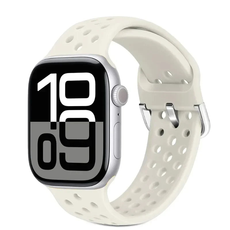 Perforated Silicone Band with Ventilation Holes for Apple Watch
