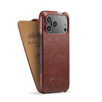 Shockproof Retro Leather Vertical Flip Case for iPhone 17 Series