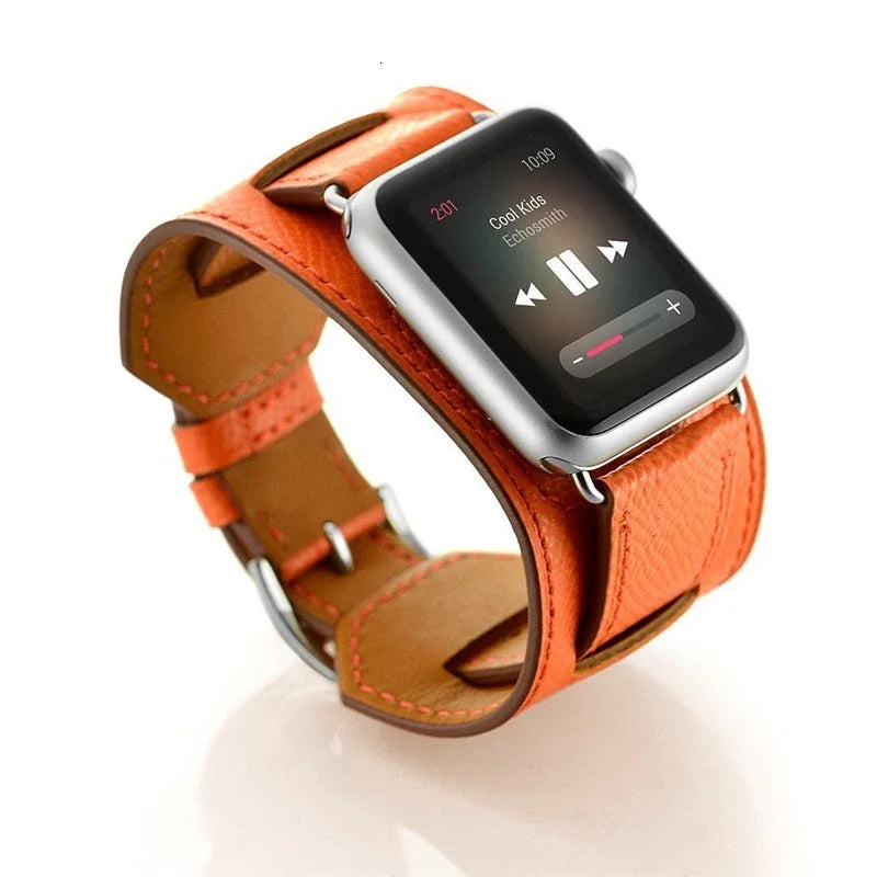High-Quality Leather Wrist Strap for Apple Watch