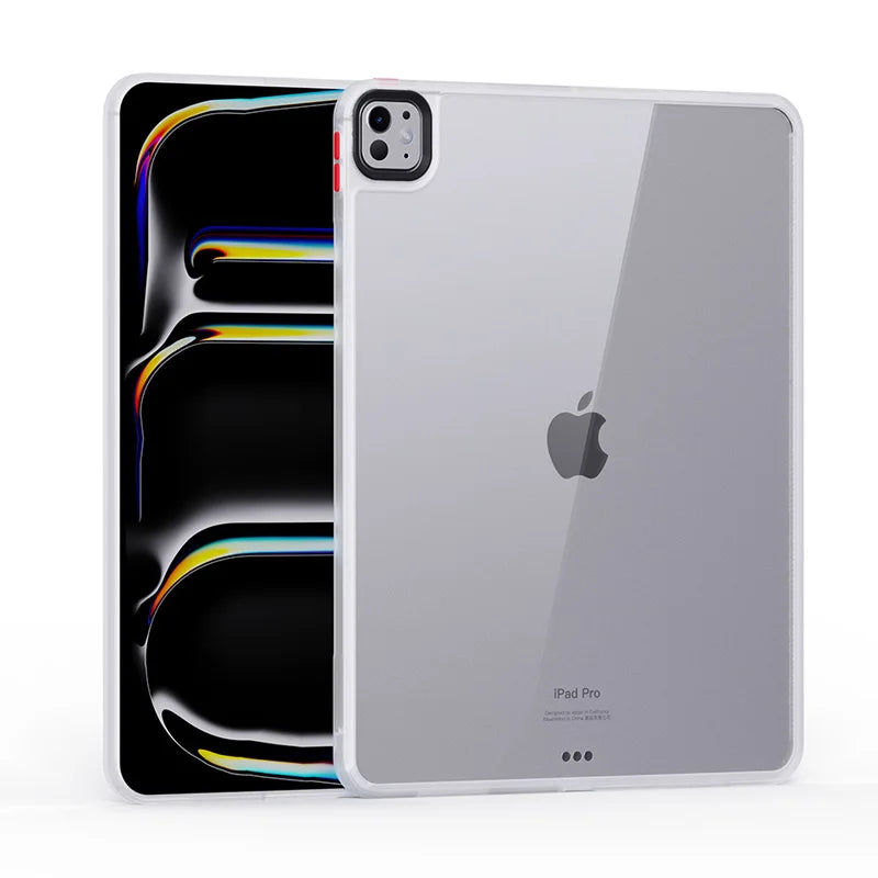 Clear Hybrid TPU and PC Bumper Case for iPad Pro (2024)