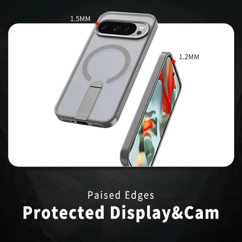 Google Pixel 9 Series Matte Magnetic Slim Case with Kickstand