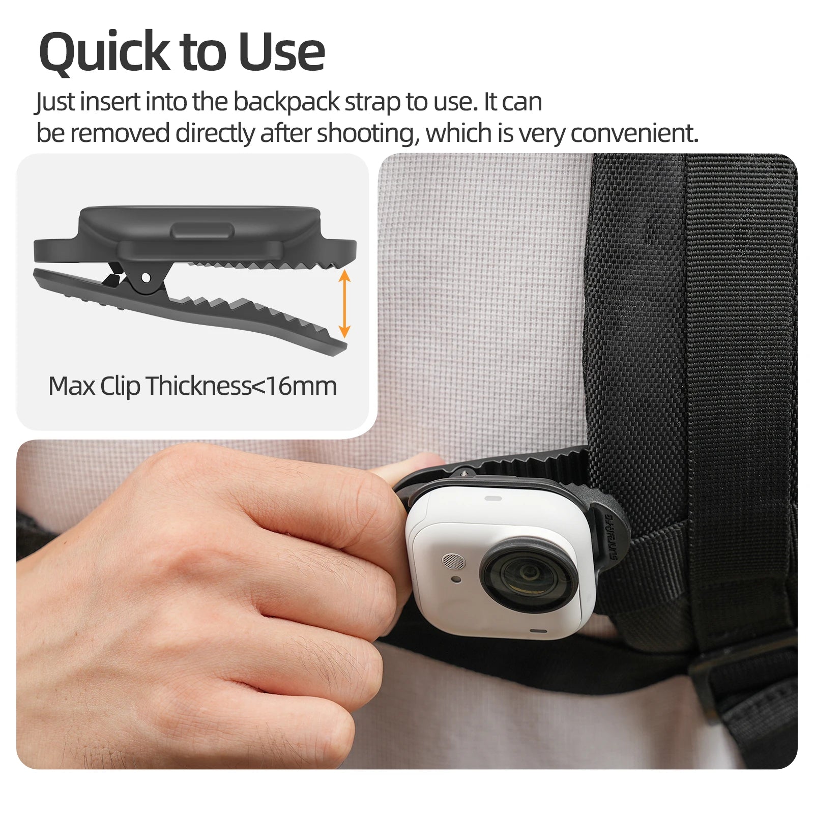 Quick Release Sport Hat Clip for Insta360 GO Ultra