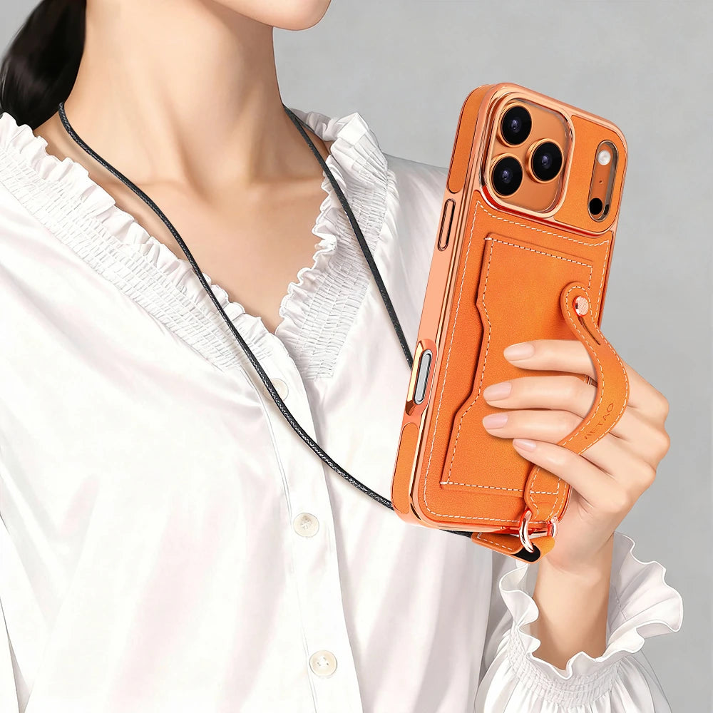 Retro Lychee Leather Wallet Case for iPhone 17 Series