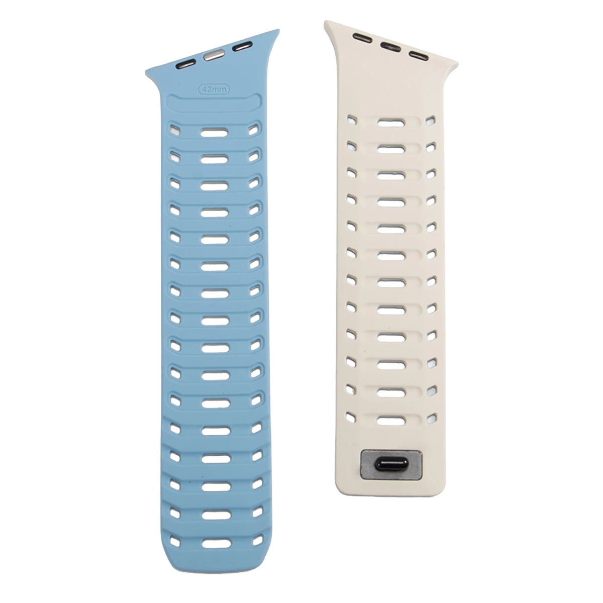 Perforated Silicone Magnetic Band with One-Hand Fastening for Apple Watch