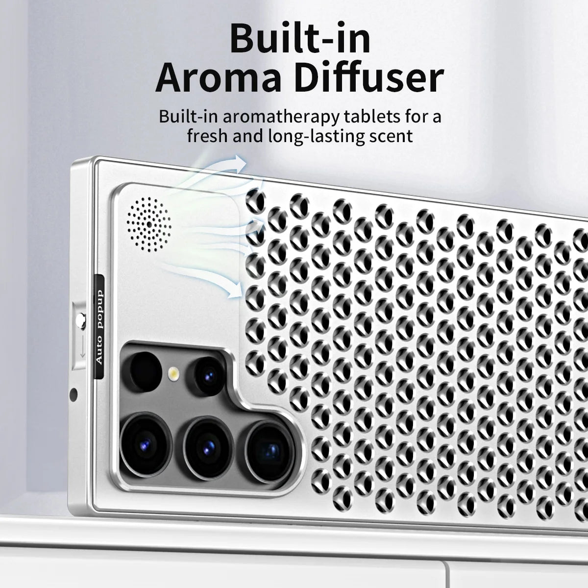 Shockproof Aluminum Metal Bumper Shell with Perfume Cooling Design for Samsung Galaxy S24 Series