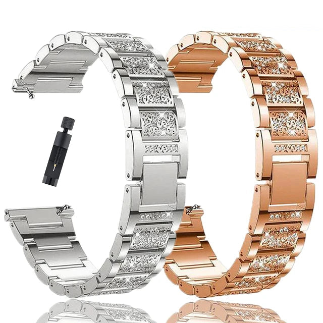 Fashion Shiny Stone Metal Replacement Band for Samsung Galaxy Watch 6 & Galaxy Watch 6 Classic