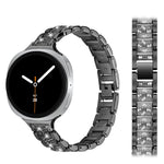 Diamond-Pattern Metal Link Bracelet with Quick-Release Attachment for Samsung Galaxy Watch 8 & Galaxy Watch 8 Classic