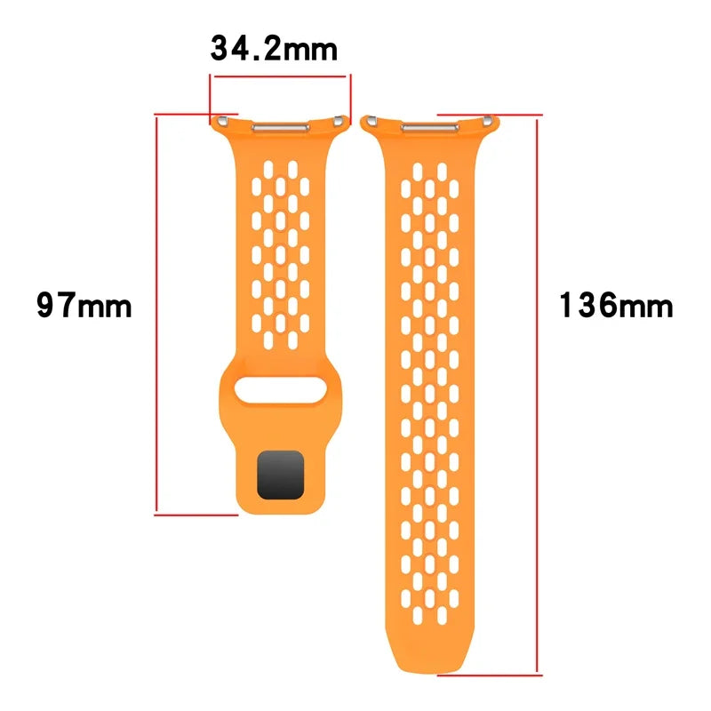 Perforated Silicone Sport Band with Quick-Release Connector for Samsung Galaxy Watch Ultra 2