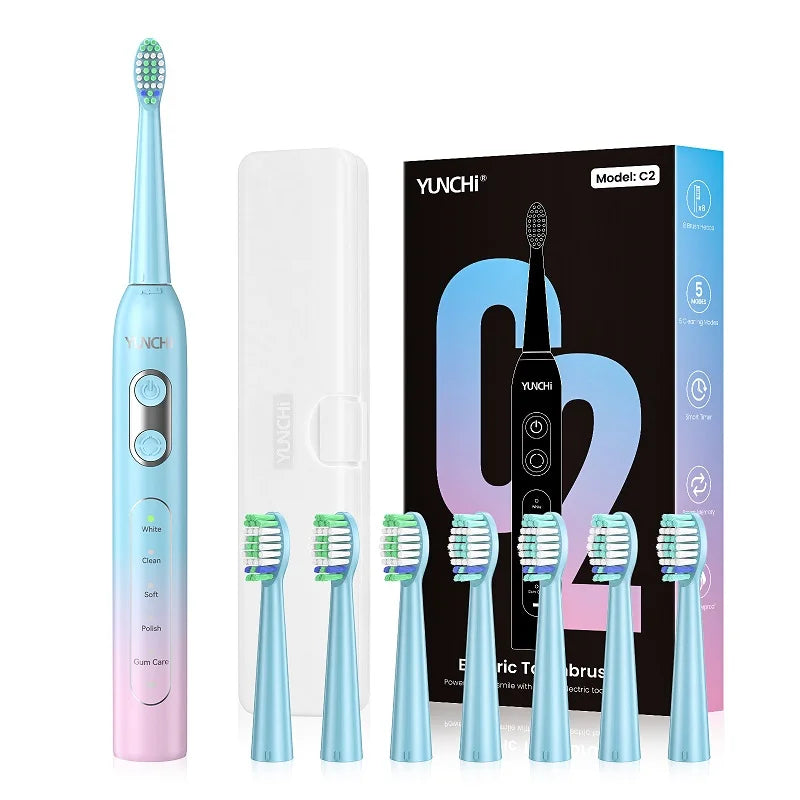 Yunchi C2 Electric Toothbrush for Adults – 90-Day Battery