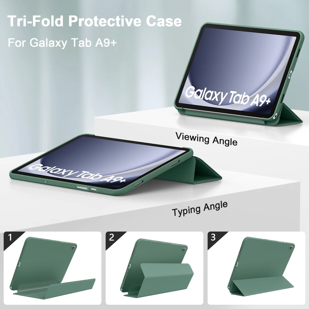 Tri-Fold Protective Case for Samsung Galaxy Tab A9+ 11"