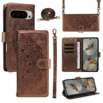 Luxury Embossed Datura Leather Case for Google Pixel 10 Series