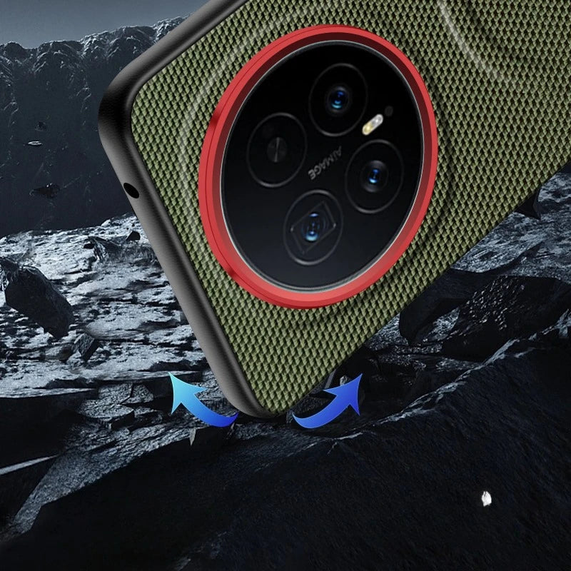 Nylon Woven Leather Magnetic Case for Honor Magic 8 / 8 Pro