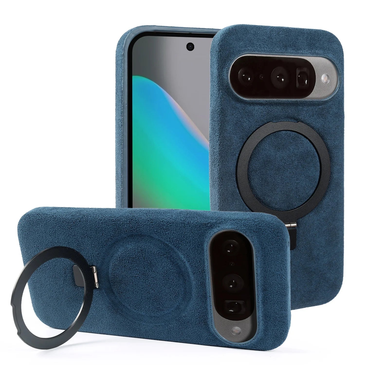 Google Pixel 10 Series Alcantara Magnetic Case with Foldable Stand