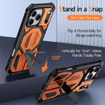 Heavy Duty Armor MagSafe Case with Metal Kickstand for iPhone 17 Series