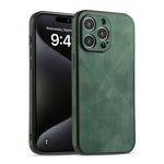 Classic Pure Color Leather Texture Case for iPhone 15 Series