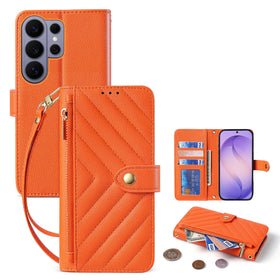 Crossbody Leather Wallet Cards Phone Case for Samsung Galaxy S24 Series
