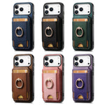 Premium 2-in-1 MagSafe Leather Wallet Case with Multi-Functional Card Holder & Ring for iPhone 17 Series