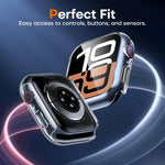 2-Pack Tempered Glass Case Screen Protector for Apple Watch