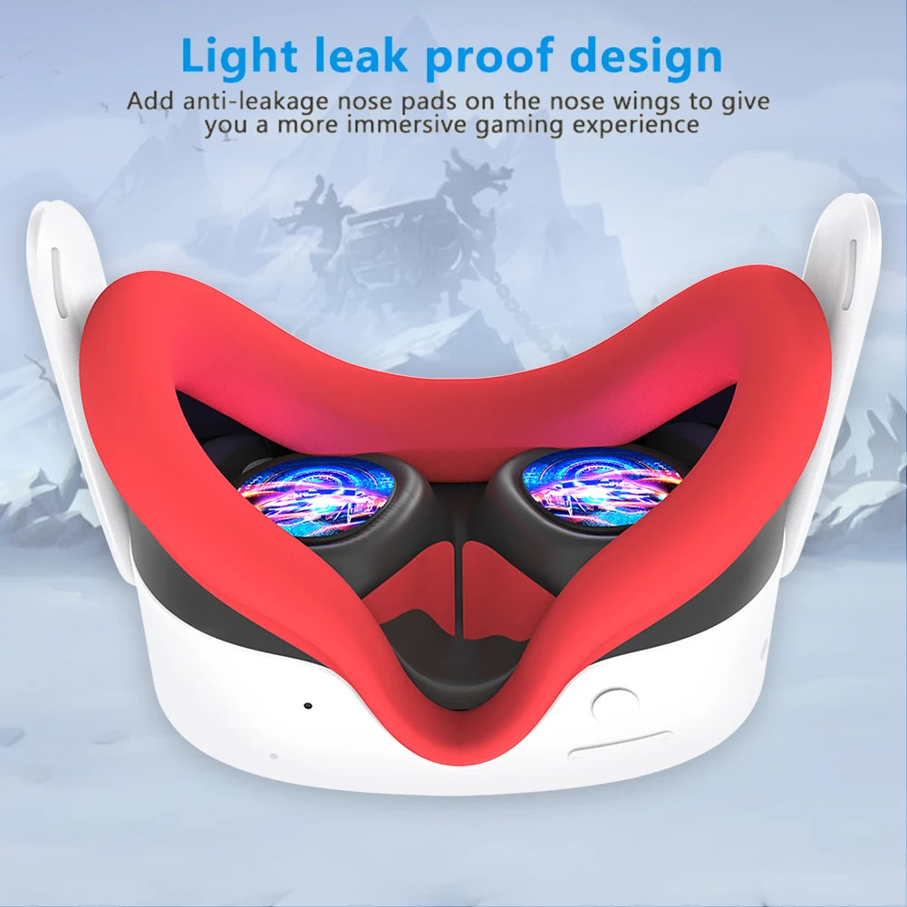 Sweat-Resistant Silicone VR Face Cover for Meta Quest 3S
