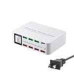 ASOMETECH 100W GaN Multi-Port USB Charger 8 Ports with Quick Charge and Digital Display